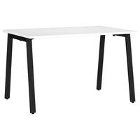 SCHREIBTISCH 120/80/75 cm  in Schwarz, Weiß  - Schwarz/Weiß, MODERN, Holzwerkstoff/Metall (120/80/75cm) - Novel