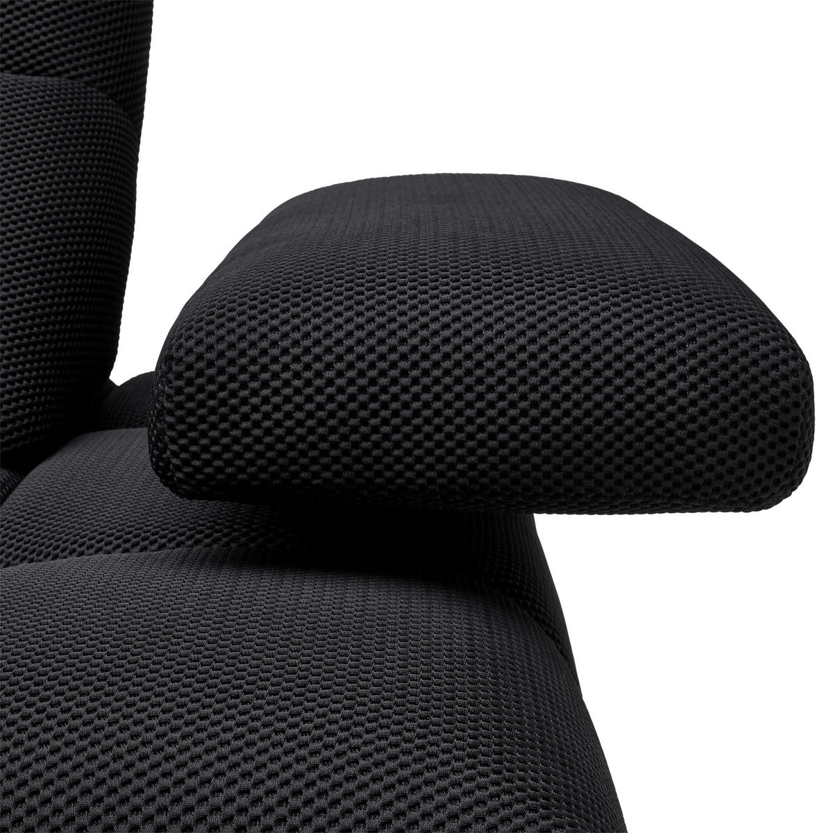 ECKSOFA in Struktur Schwarz  - Schwarz, Design, Kunststoff/Textil (233/313cm) - Emilio Belluti