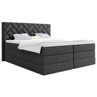 BOXSPRINGBETT 140/200 cm  in Anthrazit  - Anthrazit/Schwarz, Modern, Holzwerkstoff/Kunststoff (140/200cm) - MID.YOU