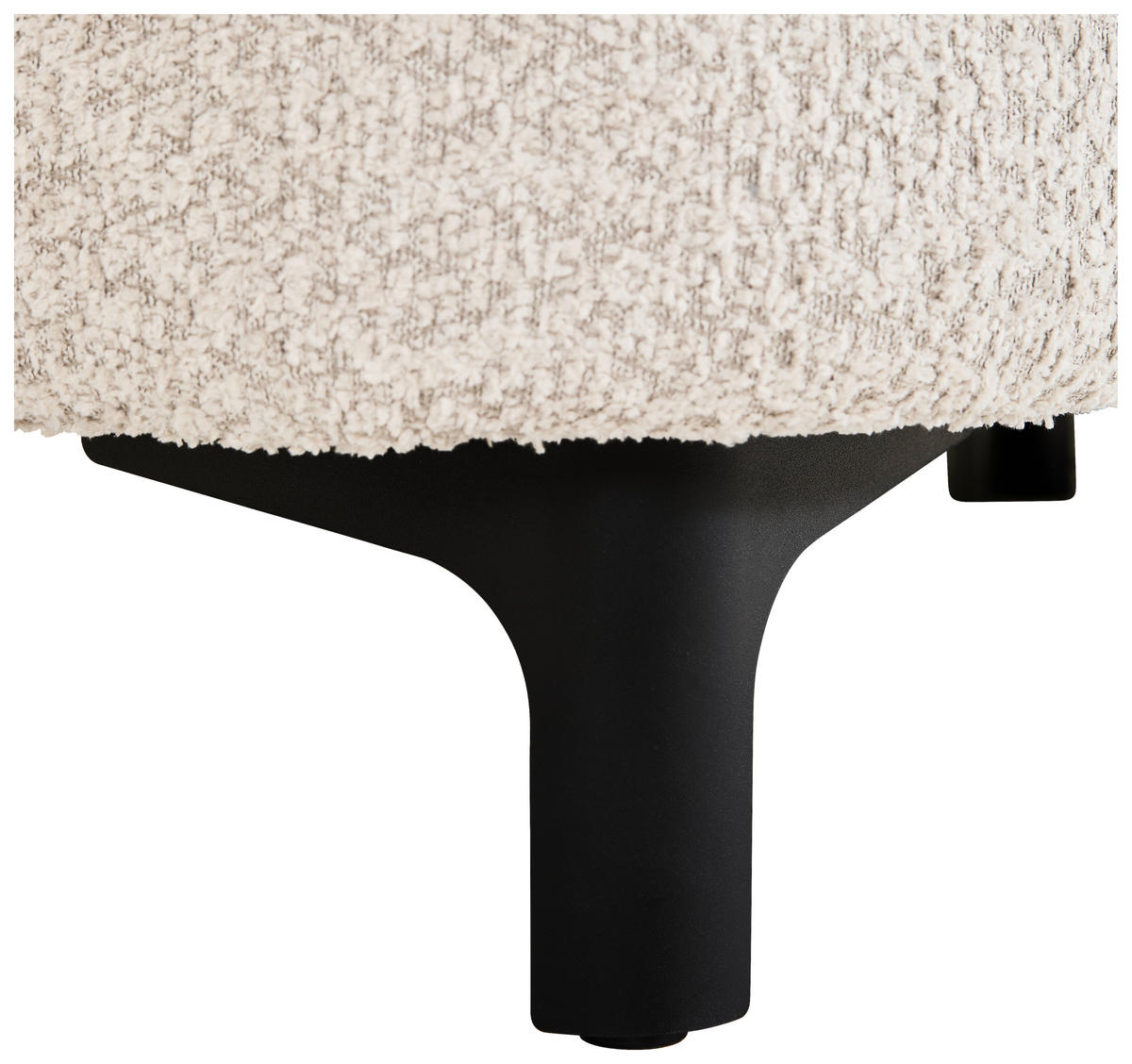 3-SITZER-SOFA  in Chenille Elfenbein  - Elfenbein/Schwarz, KONVENTIONELL, Textil/Metall (228/84/99cm) - Carryhome