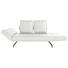 SCHLAFSOFA Lederlook Weiß - Chromfarben/Weiß, Design, Textil/Metall (210/68/90cm) - Innovation