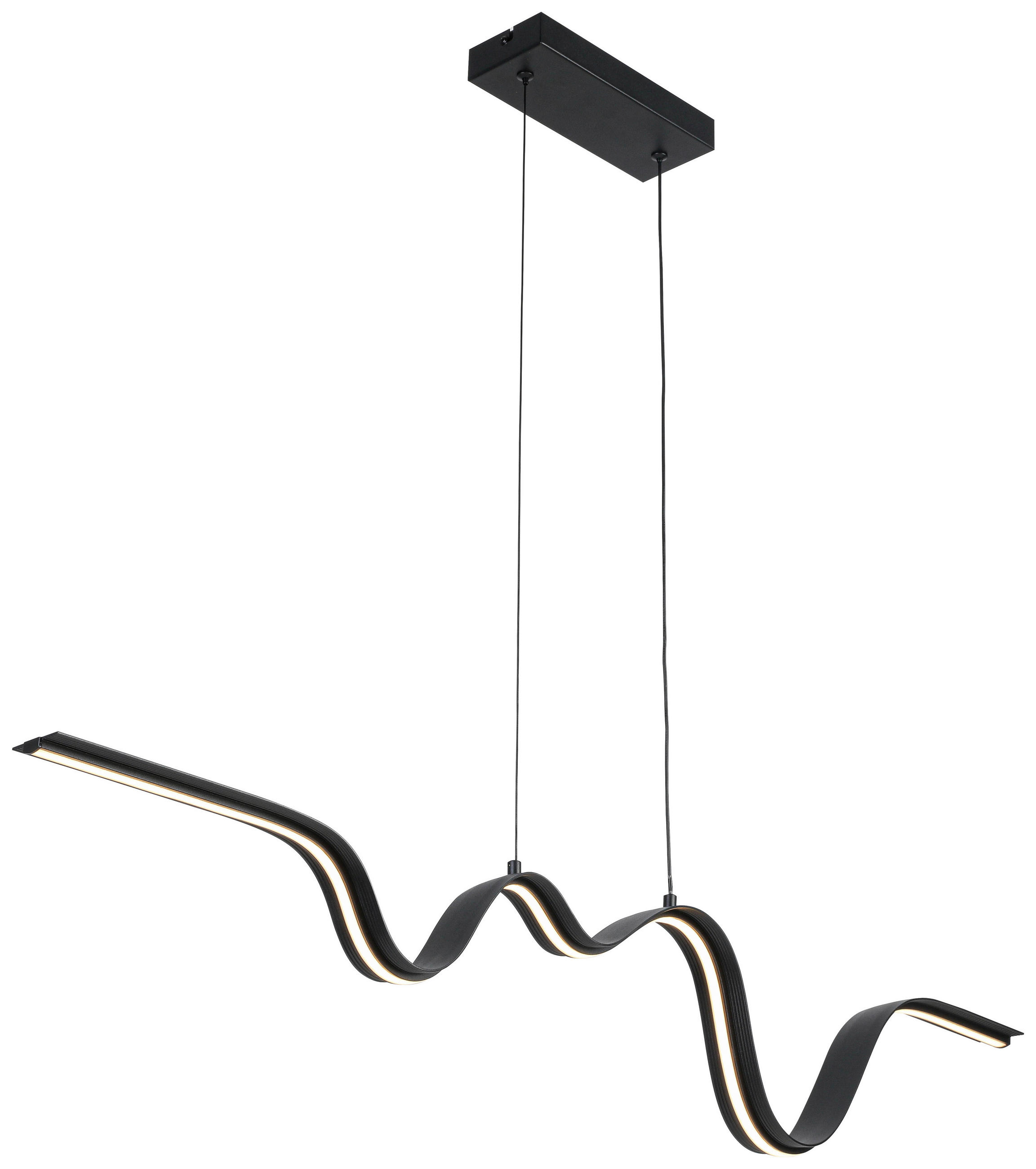 HÄNGELEUCHTE 100/8/120 cm   - Schwarz, Trend, Kunststoff/Metall (100/8/120cm) - Collet's Monde