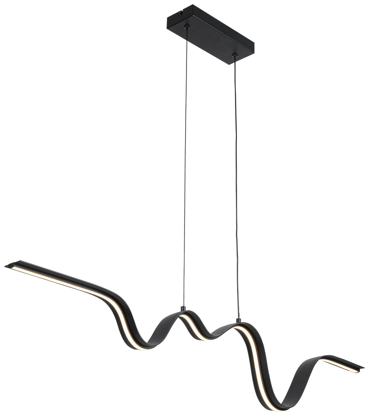 HÄNGELEUCHTE 100/8/120 cm   - Schwarz, Trend, Kunststoff/Metall (100/8/120cm) - Collet's Monde