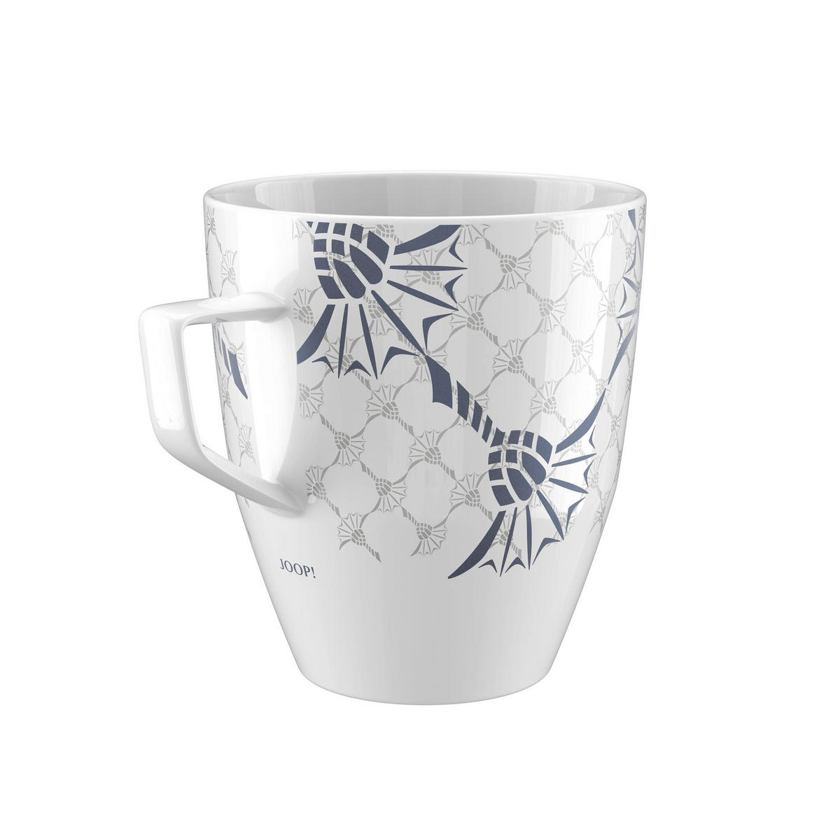 KAFFEEBECHER    - Blau/Silberfarben, Design, Keramik (8,5/8,5/9,5cm) - Joop!