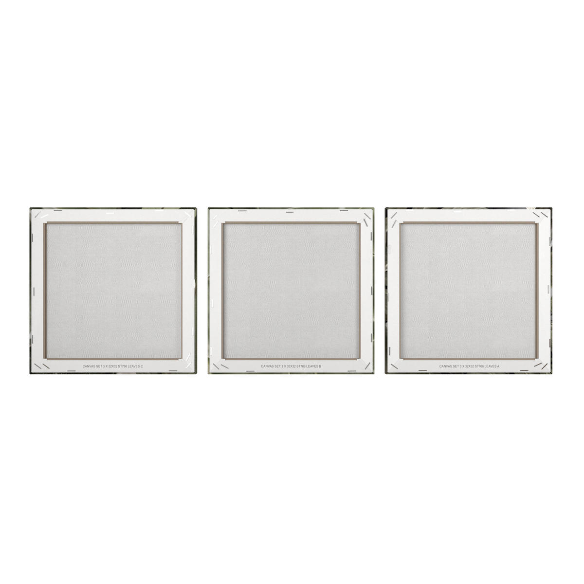 BILDERSET - Grün, Basics, Holz/Textil (3x32/32cm)