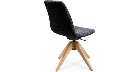STUHL - Eichefarben/Lavagrau, Design, Holz/Textil (46/82,5-85,25/55cm) - Johann Jakob