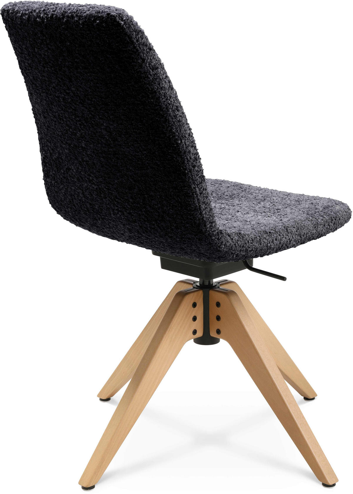 STUHL  in Webstoff  - Eichefarben/Lavagrau, Design, Holz/Textil (46/82,5-85,25/55cm) - Johann Jakob