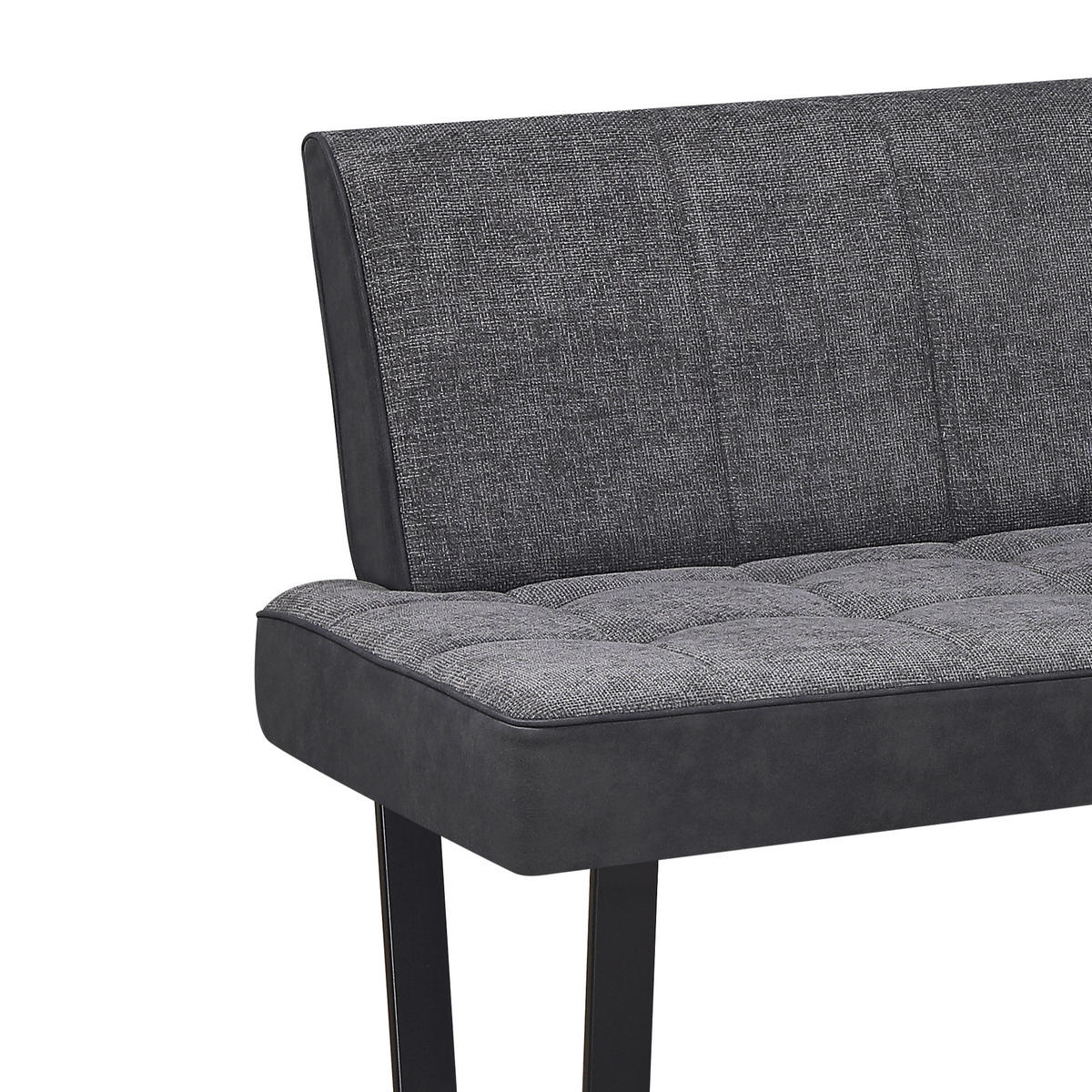 KOTNA KLOP, kovina, tekstil siva, črna  - črna/siva, Konvencionalno, kovina/tekstil (160-200/86/70cm) - MID.YOU