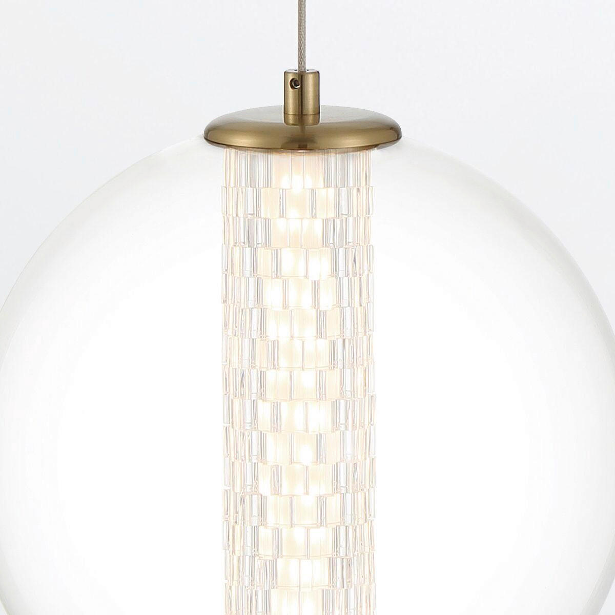 LED-HÄNGELEUCHTE 22/30/235 cm    - Goldfarben, Basics, Glas/Metall (22/30/235cm) - Elstead Lighting