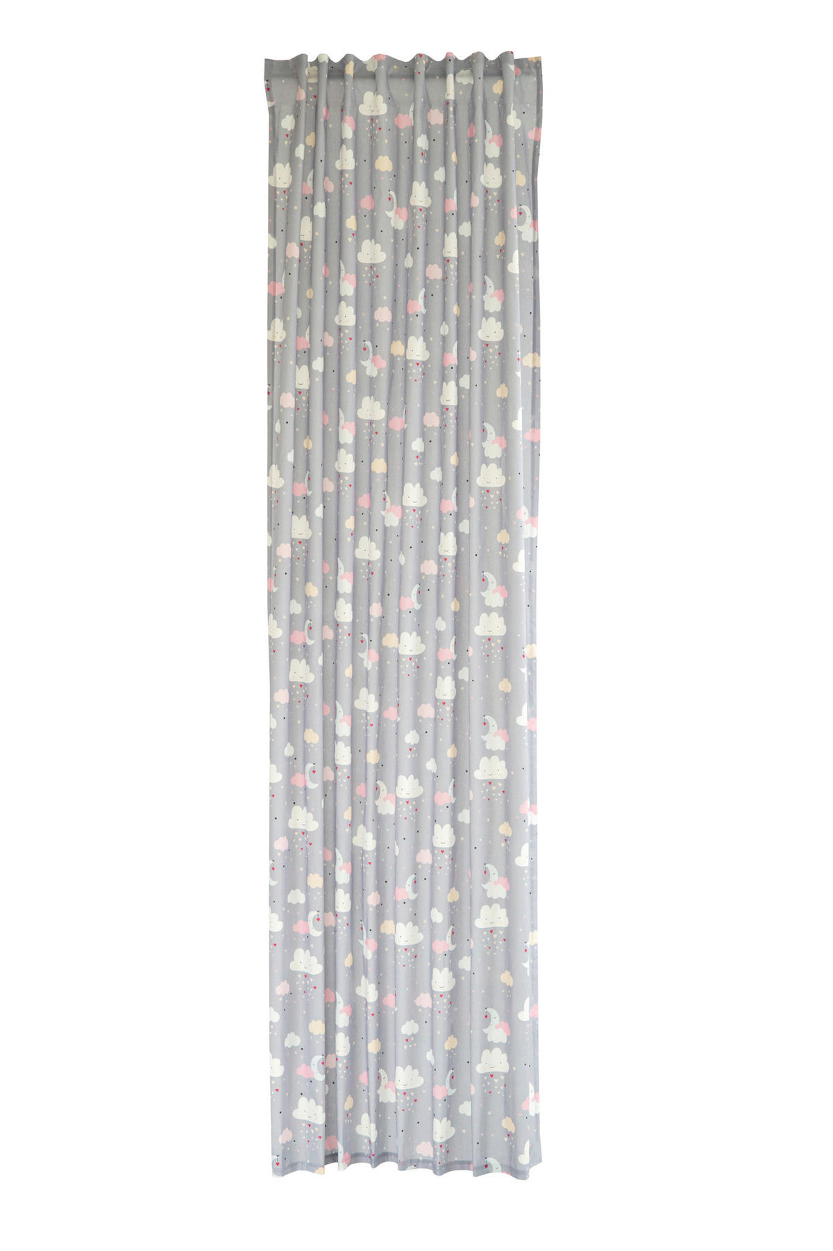 SCHLAUFENVORHANG blickdicht  - Grau, Basics, Textil (140/245cm)
