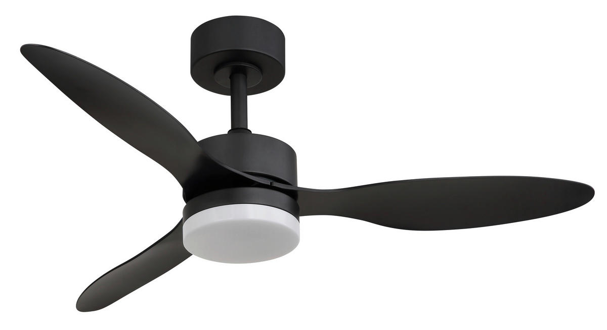 STROPNÍ VENTILÁTOR, 106/40,5 cm  - bílá/černá, Konvenční, kov/plast (106/40,5cm)