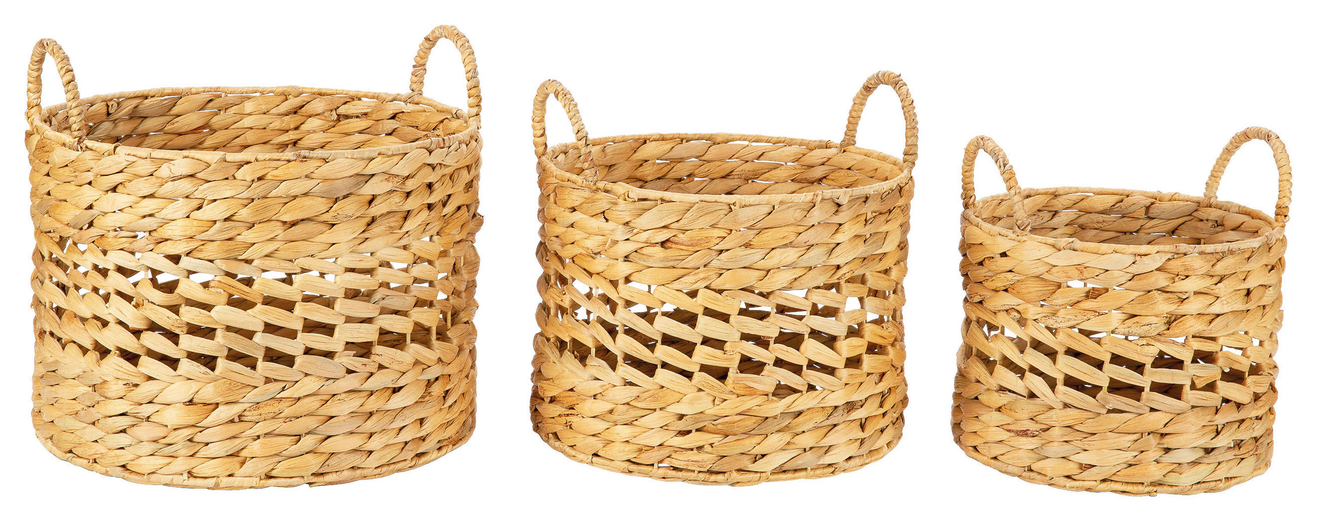 KORBSET - Naturfarben, Basics, Naturmaterialien/Metall (25/27/25cm)