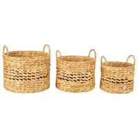 KORBSET - Naturfarben, Basics, Naturmaterialien/Metall (25/27/25cm)