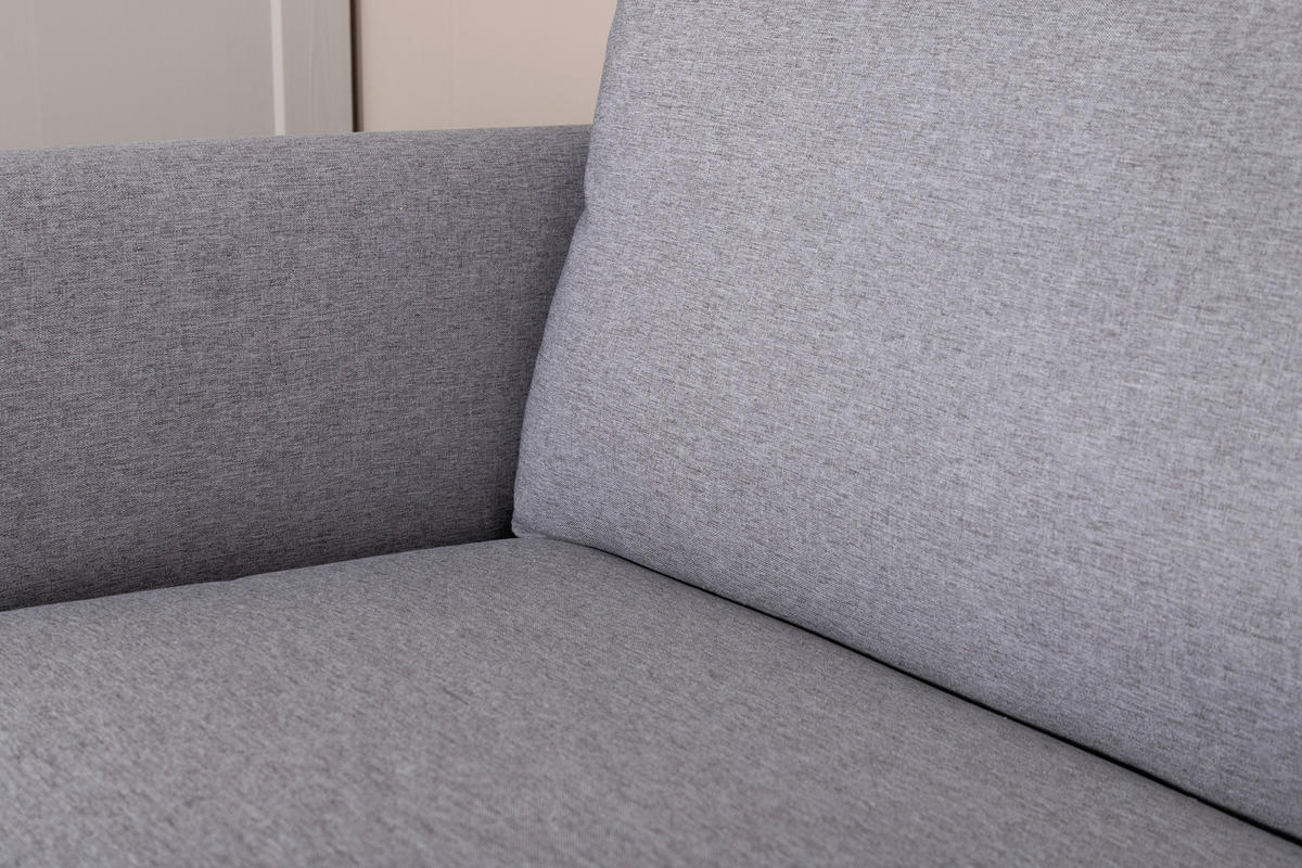 2-SITZER-SOFA in Textilgeflecht Grau, Schwarz  - Schwarz/Grau, Design, Textil/Metall (180/78/80cm) - Livetastic