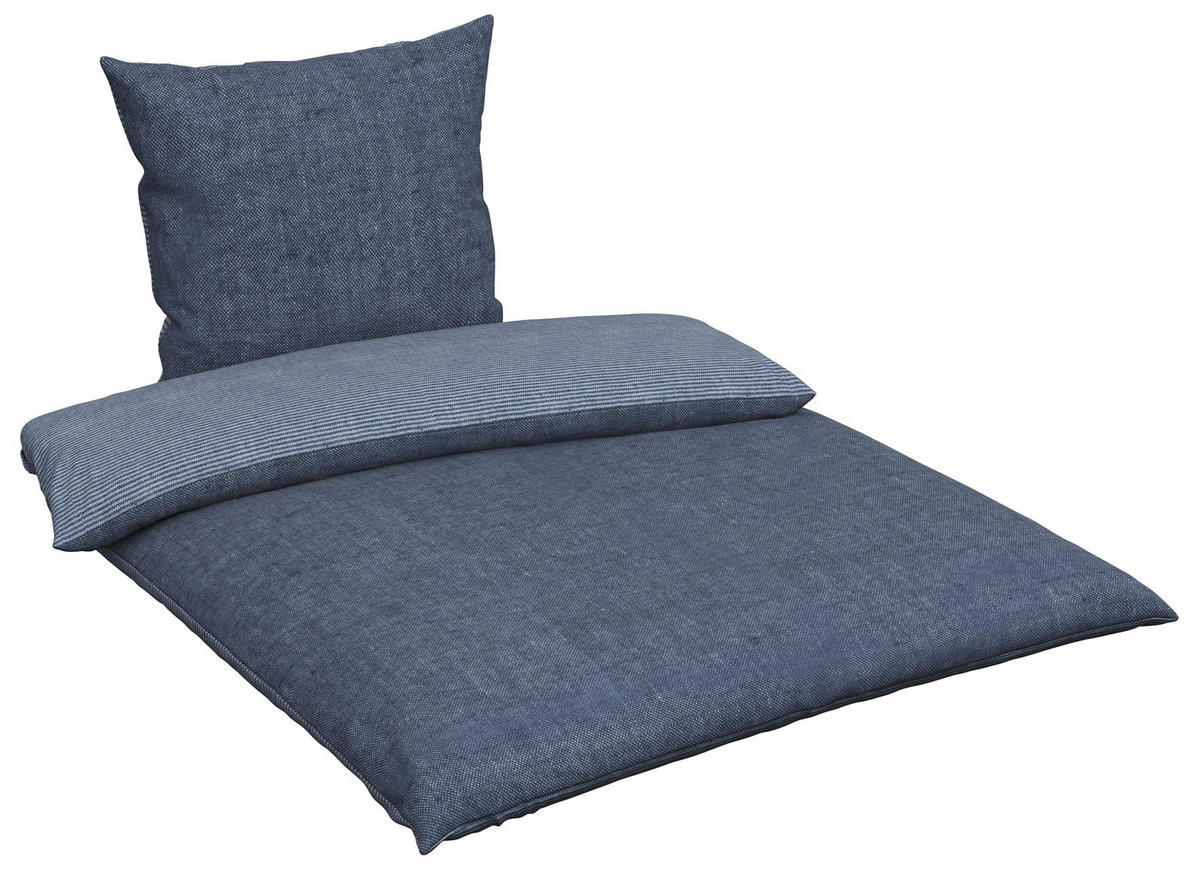 WENDEBETTWÄSCHE 135/200 cm  - Dunkelblau, Textil (135/200cm) - Novel