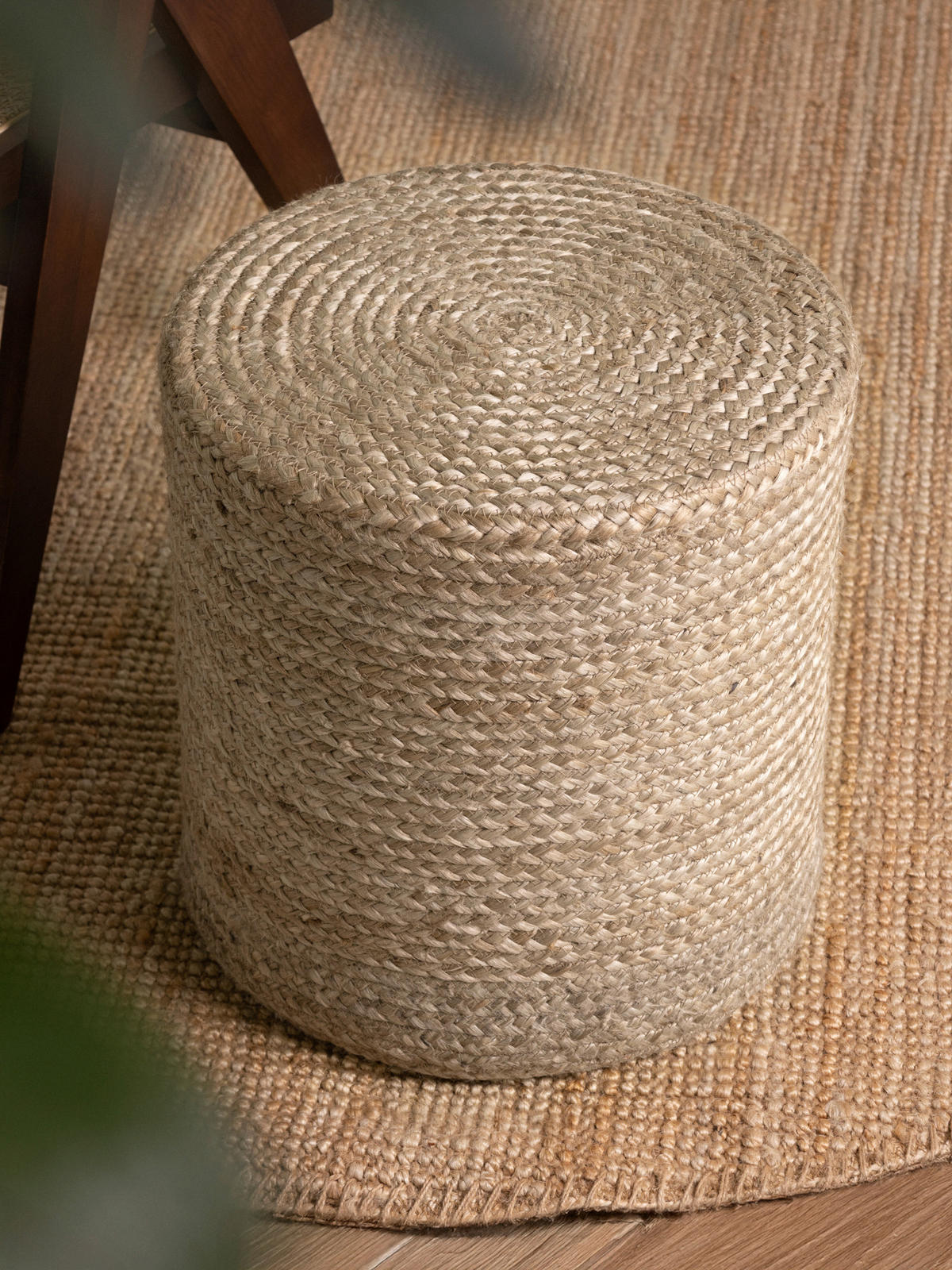 POUF Struktur Uni 40/40/40 cm  - Greige, Basics, Textil (40/40/40cm)