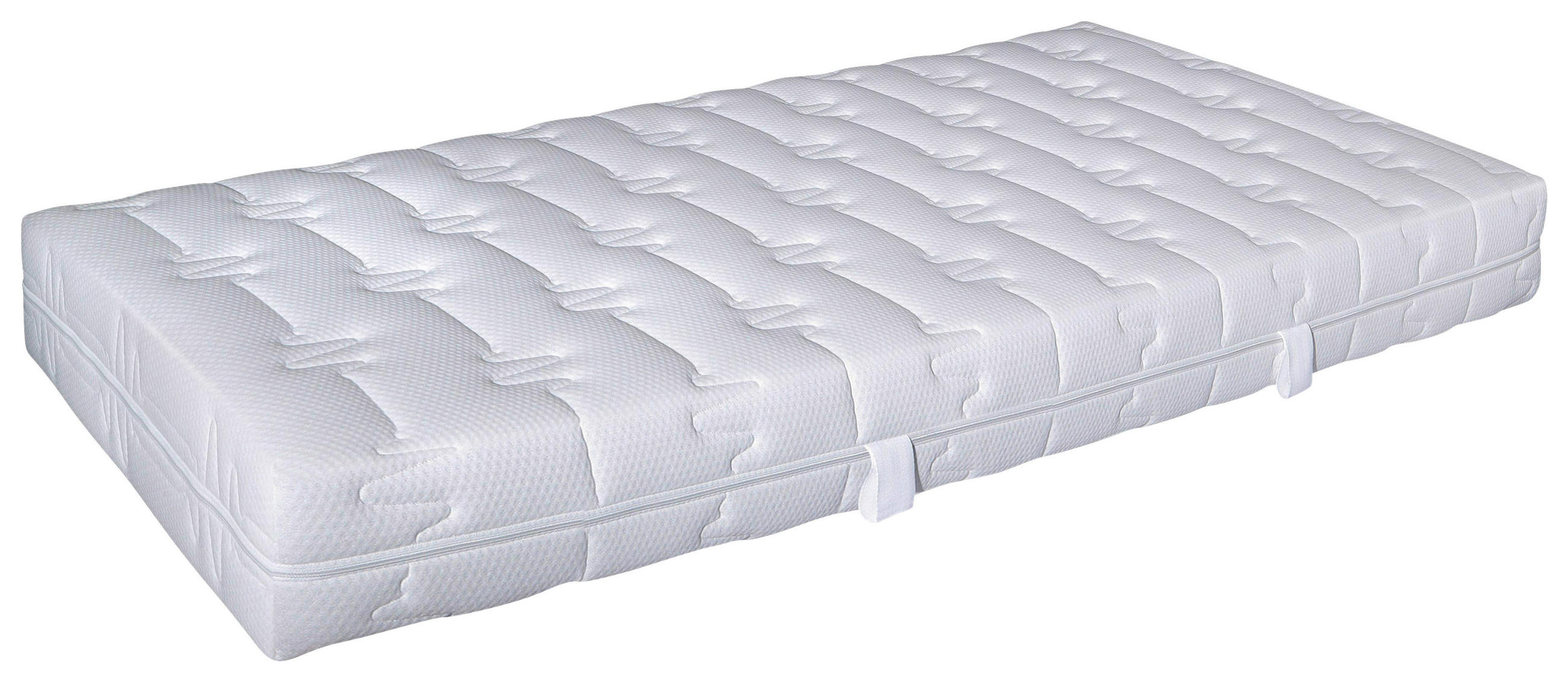 KALTSCHAUMMATRATZE 200/200 cm, Höhe ca.: 16 cm, H3 = fest, 7-Zonen - Weiß, Design, Textil (200/200cm) - Hasena