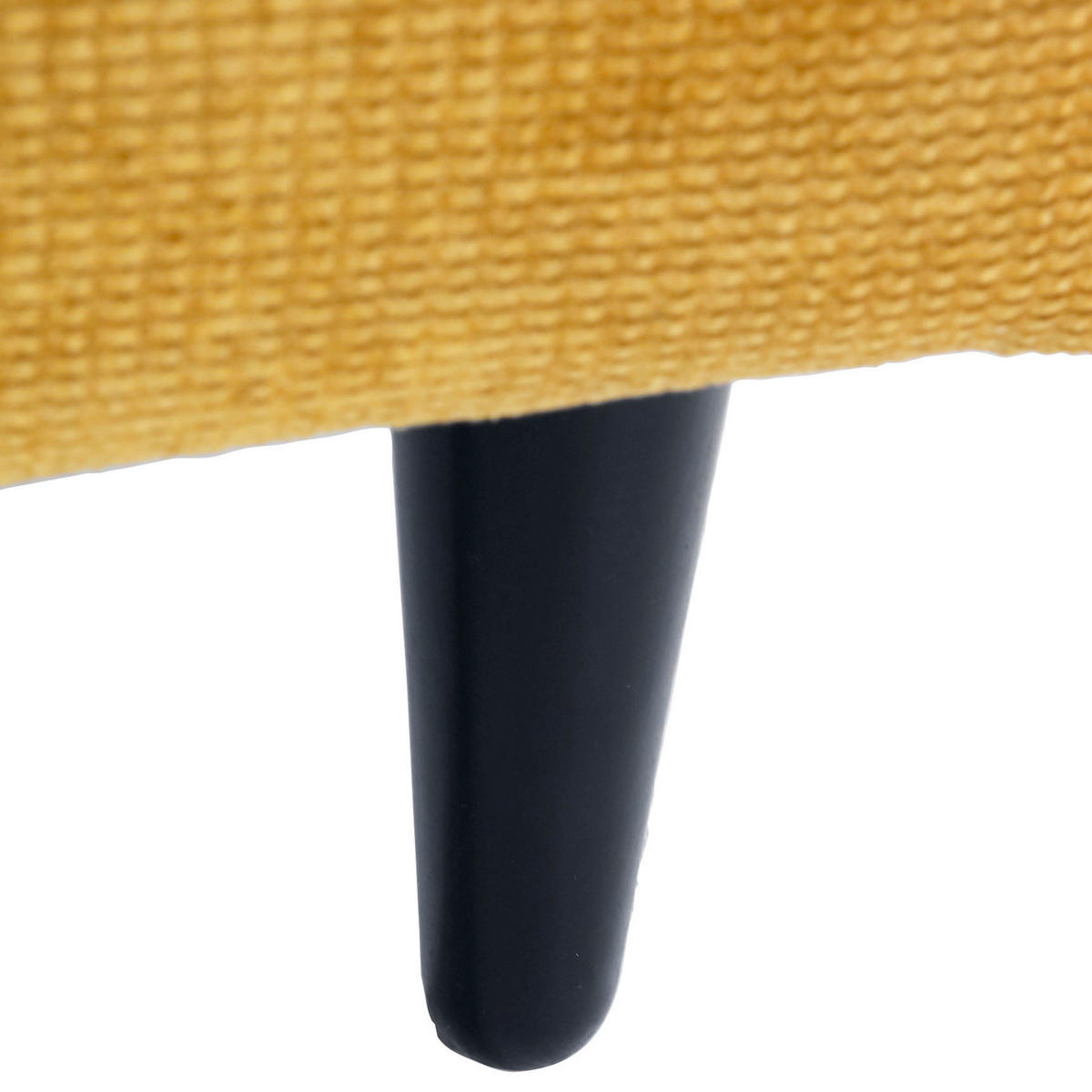 HOCKER in Textil Senfgelb  - Senfgelb/Schwarz, Konventionell, Holz/Textil (75/45/75cm) - MID.YOU