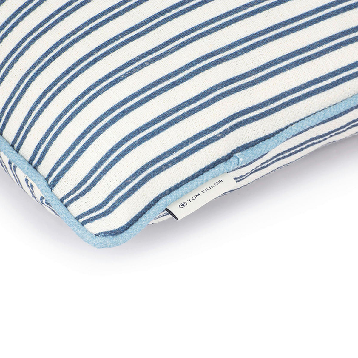 KISSENHÜLLE Little Stripes 45/45 cm  - Blau/Beige, Konventionell, Textil (45/45cm) - Tom Tailor