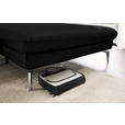 ECKSOFA in Echtleder Schwarz  - Schwarz, Design, Leder/Metall (325/157cm) - Dieter Knoll