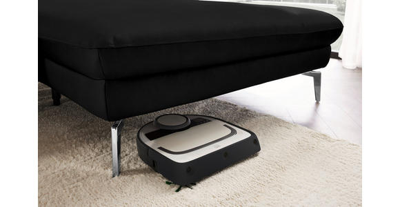 ECKSOFA in Echtleder Schwarz 325/157 cm - Schwarz, Design, Leder/Metall (325/157cm) - Dieter Knoll