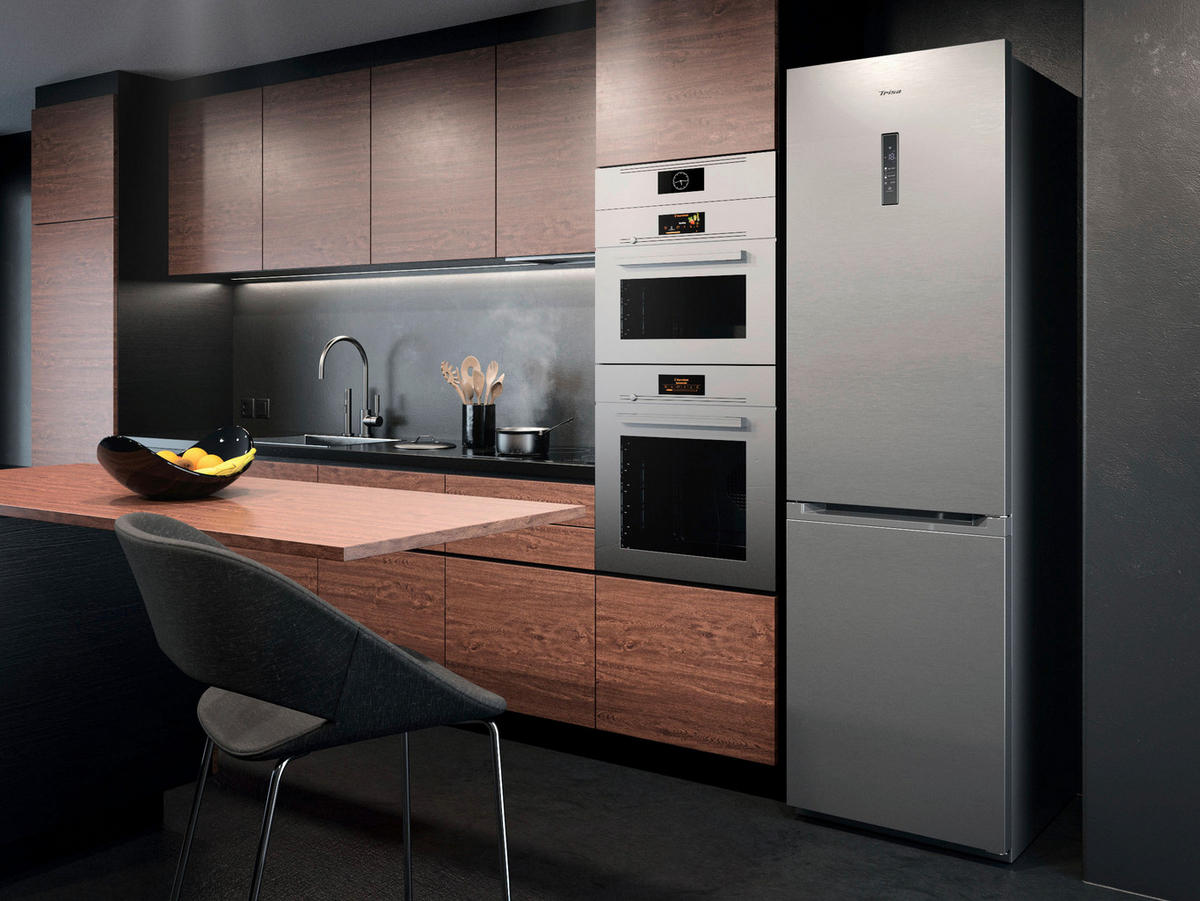 KÜHL-GEFRIER-KOMBINATION 7800.7512  - Edelstahlfarben, KONVENTIONELL, Metall (66/59,5/201,8cm) - Trisa Electronics