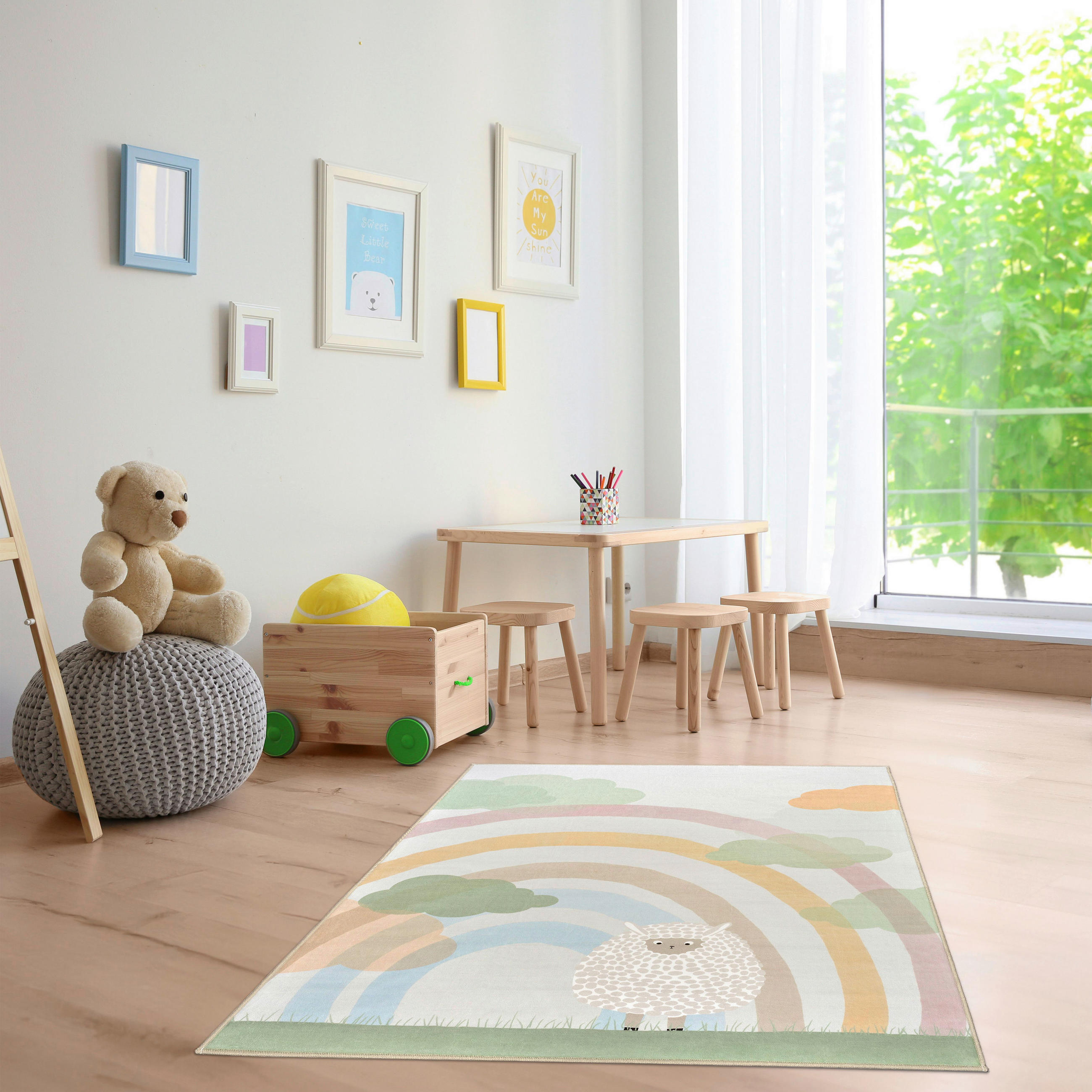 DĚTSKÝ KOBEREC, 120/180 cm, vícebarevná, světle zelená - světle zelená/vícebarevná, Design, textil/plast (120/180cm) - Lindorug