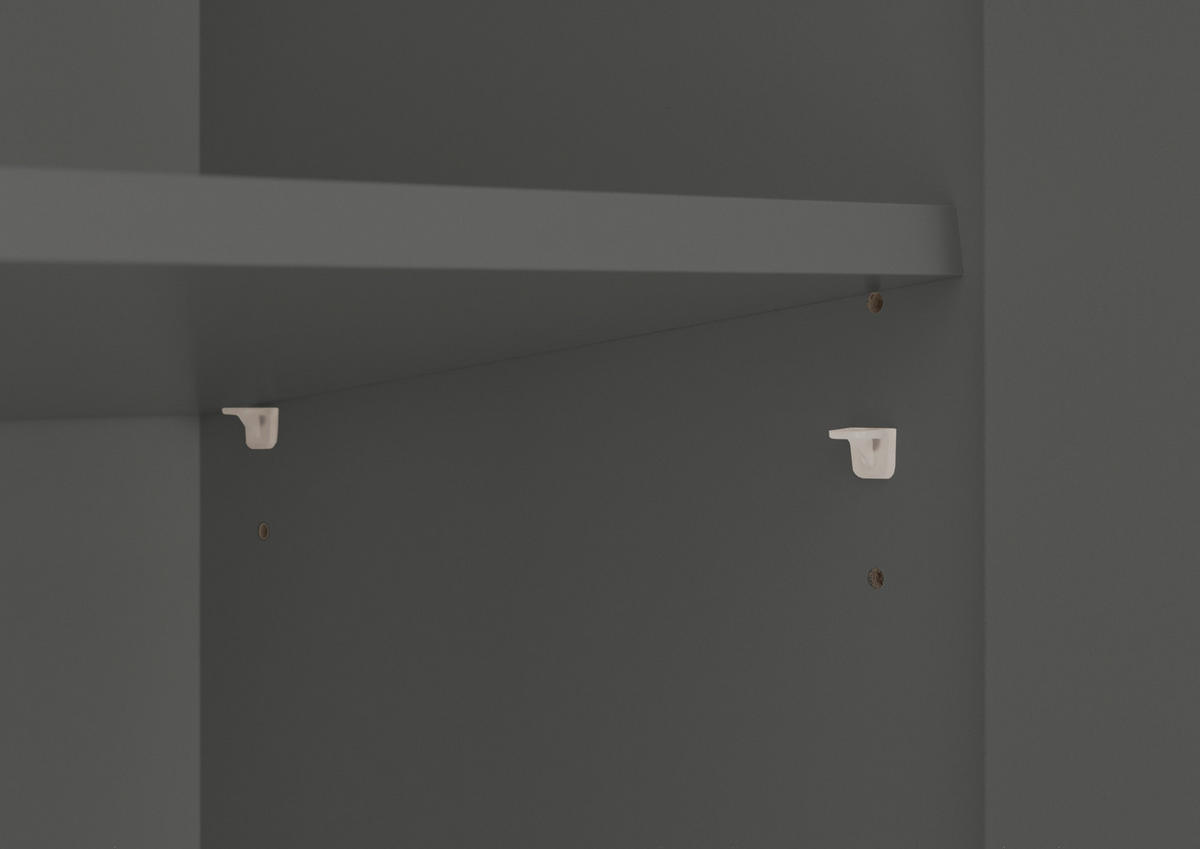 KÜCHENLEERBLOCK   in Graphitfarben  - Schwarz/Graphitfarben, Basics, Holzwerkstoff/Metall (180/210/60cm) - Carryhome