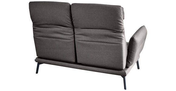 2-SITZER-SOFA Flachgewebe Dunkelbraun  - Dunkelbraun/Schwarz, Design, Textil/Metall (178-226/83-113/96-177cm) - Dieter Knoll