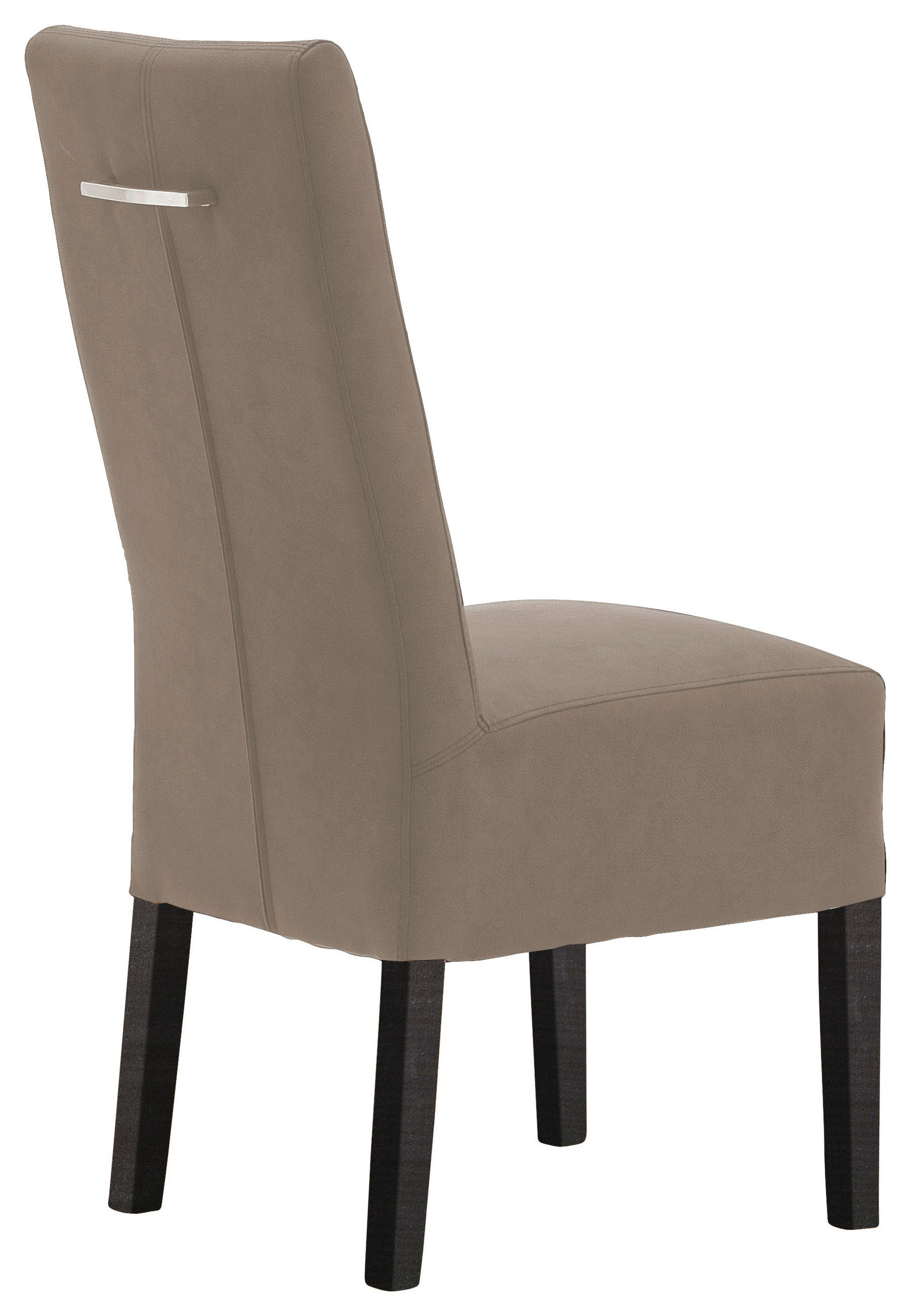 STUHL Lederlook Taupe, Buche Kolonial  - Taupe/Buche Kolonial, KONVENTIONELL, Holz/Textil (44/103/63cm) - Carryhome