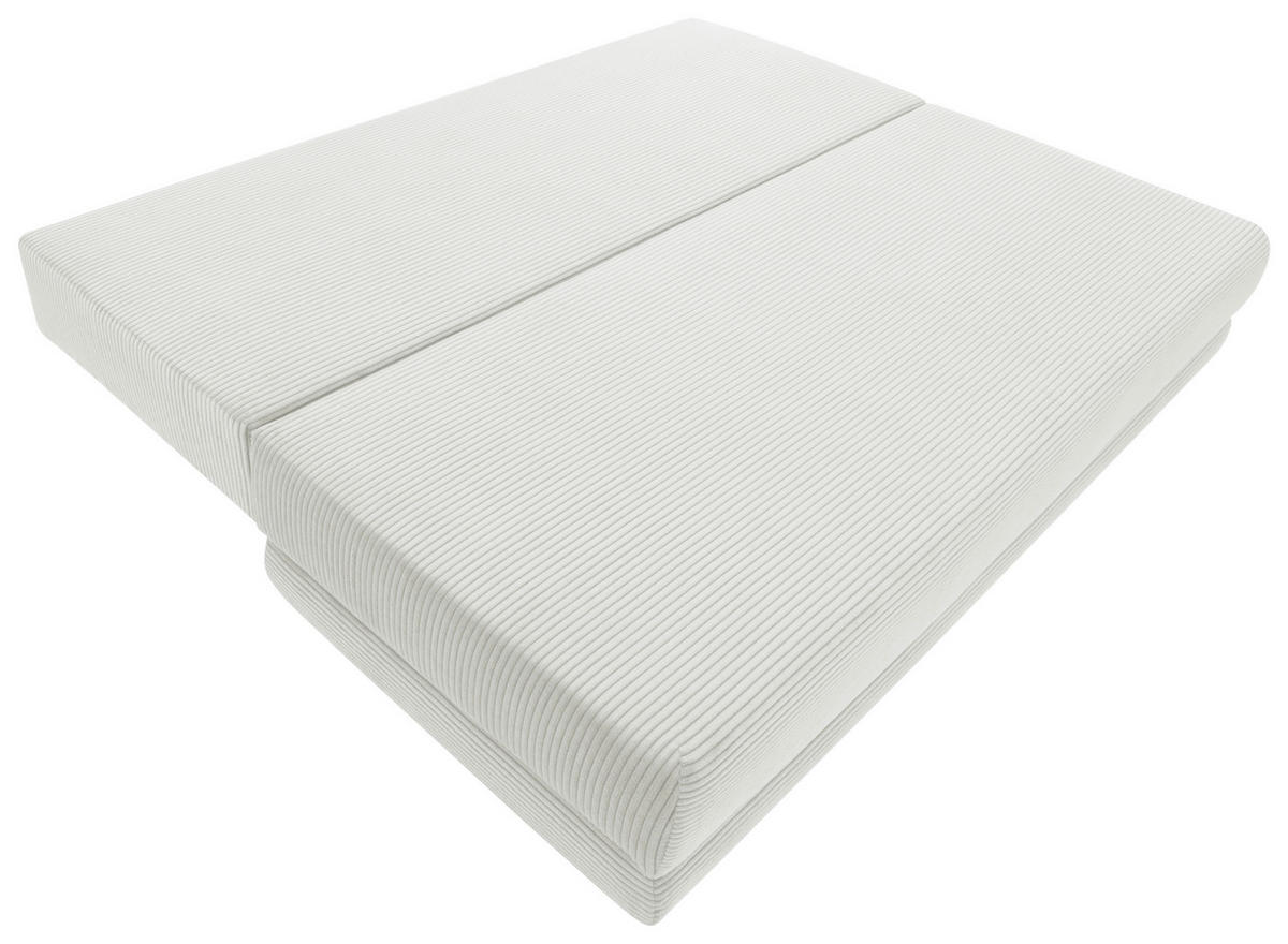 SCHLAFSOFA  mit Liegefunktion, Schlafen auf Sitzhöhe, Rücken echt Cord Naturfarben  - Schwarz/Naturfarben, KONVENTIONELL, Holz/Textil (196/96/103cm) - Carryhome