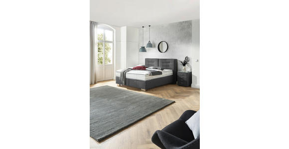 BOXSPRINGBETT 180/200 cm  in Grau  - Chromfarben/Grau, KONVENTIONELL, Textil (180/200cm) - Dieter Knoll