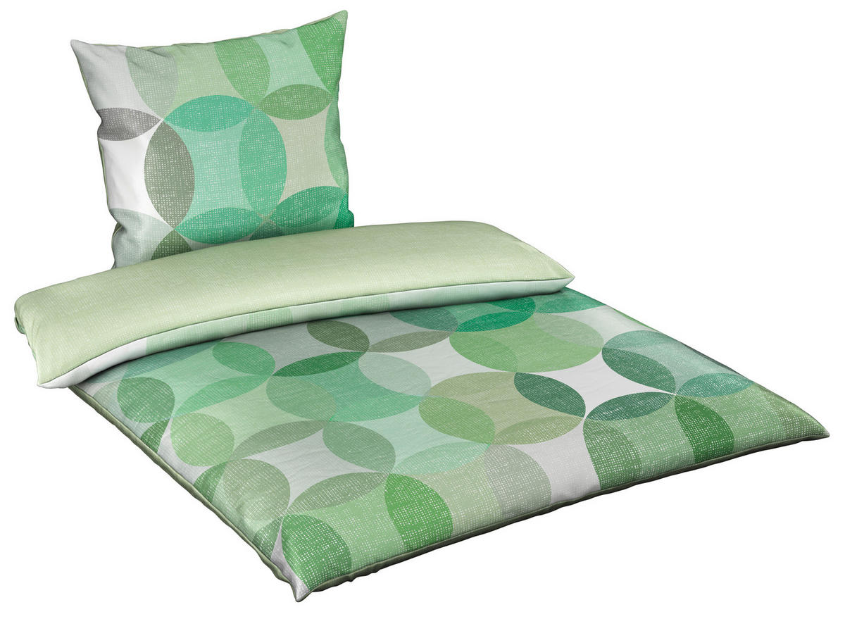 BETTWÄSCHE Satin 135/200 cm  - Grün, Design, Textil (135/200cm) - Novel