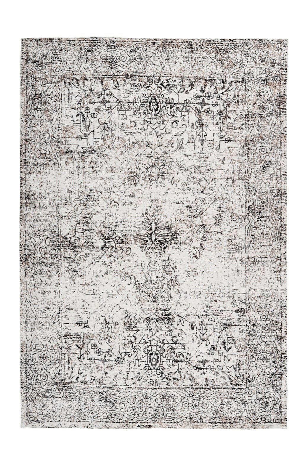 KOBEREC TKANÝ NA PLOCHO, 120/170 cm, antracitová, krémová