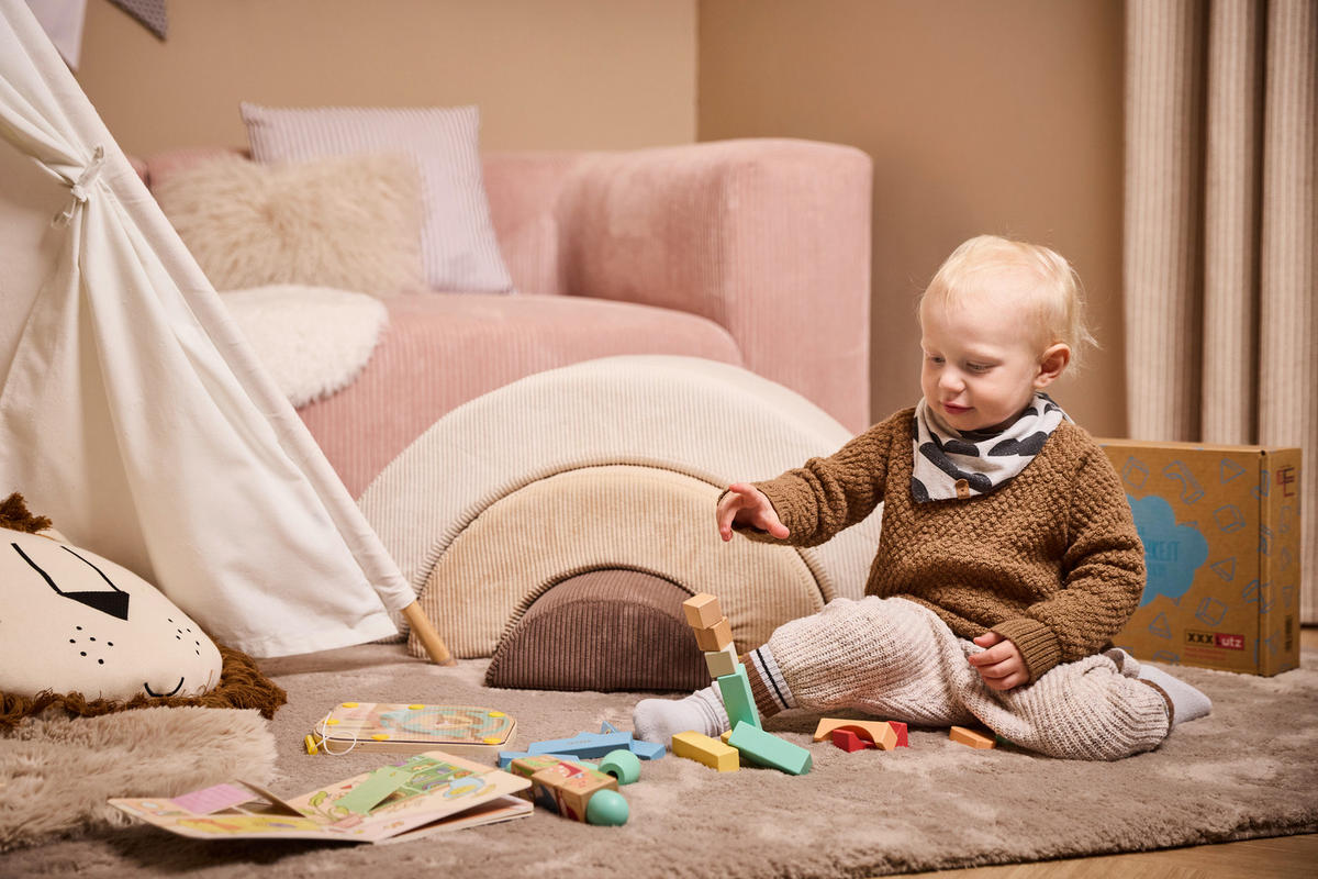 BABYBOX GESCHICKLICHKEIT - Multicolor/Hellblau, Basics, Holz/Papier