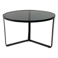 COUCHTISCH ESG 70/70/42 cm rund Grau, Schwarz  - Schwarz/Grau, Design, Glas/Metall (70/70/42cm) - Novel