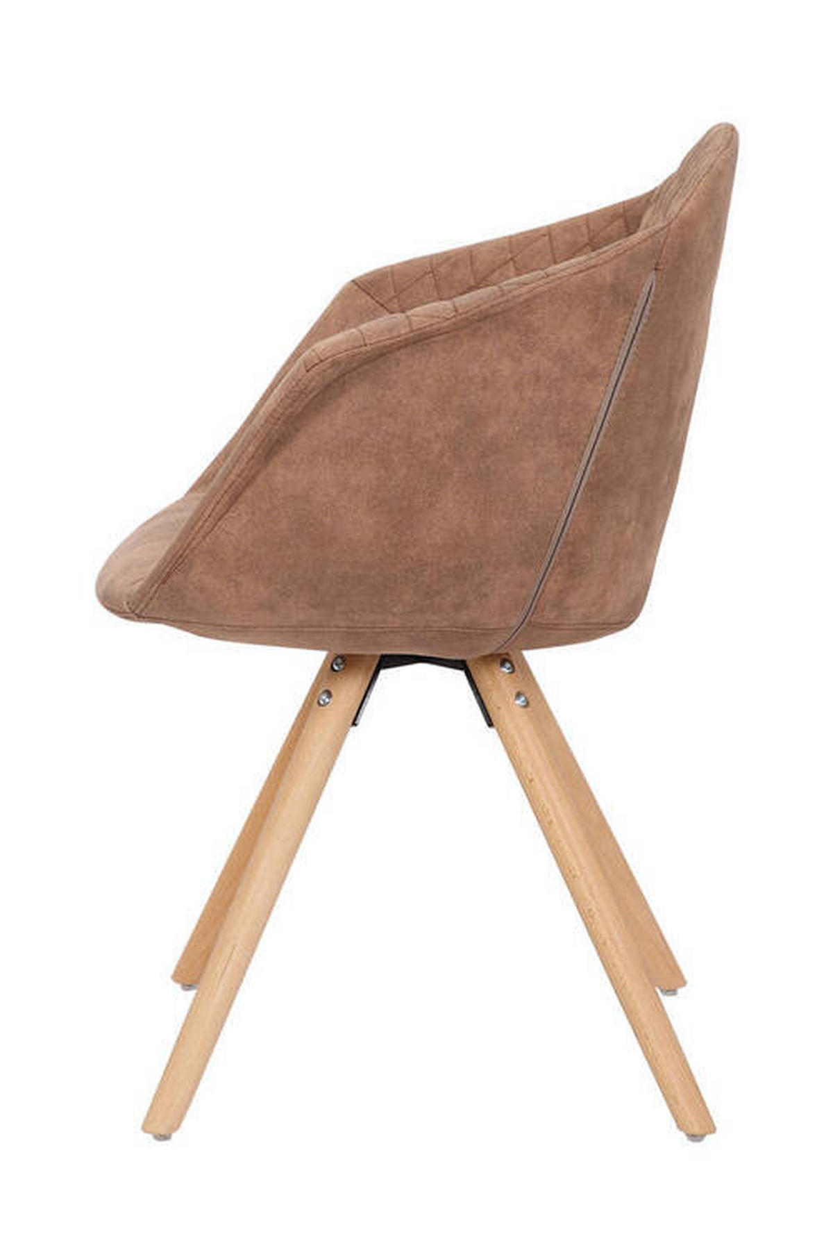 SADA ŽIDLÍ 2 kusy - hnědá, Lifestyle, dřevo/textil (59/82/55cm)
