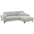ECKSOFA  in Webstoff Creme  - Creme/Schwarz, KONVENTIONELL, Kunststoff/Textil (281/189cm) - Carryhome