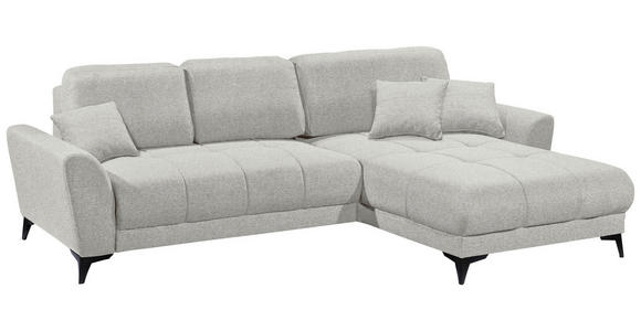 ECKSOFA  in Webstoff Creme  - Creme/Schwarz, KONVENTIONELL, Kunststoff/Textil (281/189cm) - Carryhome