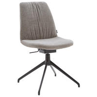 STUHL  in Stahl Flachgewebe  - Taupe, Design, Textil/Metall (46/85-88/55cm) - Johann Jakob