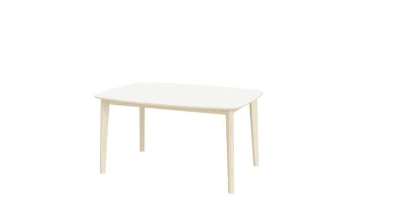 MATBORD 142/102/74 cm massivt trä, delar i massivt trä  trä, plast utdragbar, finns i olika träslag rektangulär vit, ek Bianco  - vit/ek Bianco, Klassisk, trä/plast (142/102/74cm) - Skovby