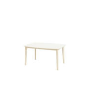 MATBORD 142/102/74 cm massivt trä, delar i massivt trä  trä, plast utdragbar, finns i olika träslag rektangulär vit, ek Bianco  - vit/ek Bianco, Klassisk, trä/plast (142/102/74cm) - Skovby
