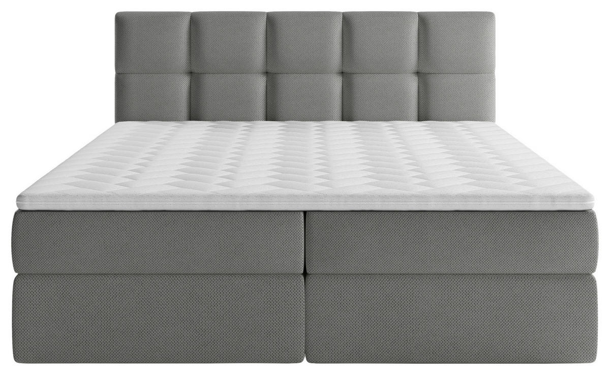 BOXBETT 200/220 cm  in Grau  - Schwarz/Grau, MODERN, Holz/Kunststoff (200/220cm) - MID.YOU