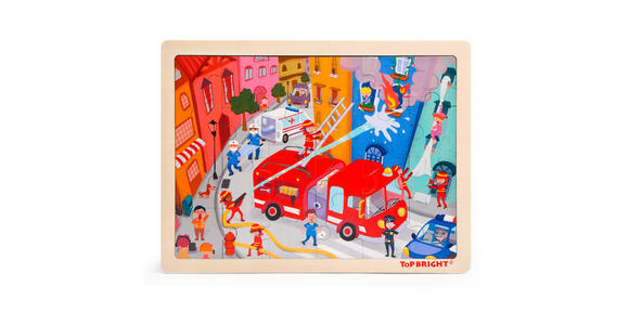 PUZZLE - Blau/Rot, Basics, Holzwerkstoff (30/22,5/0,8cm) - My Baby Lou