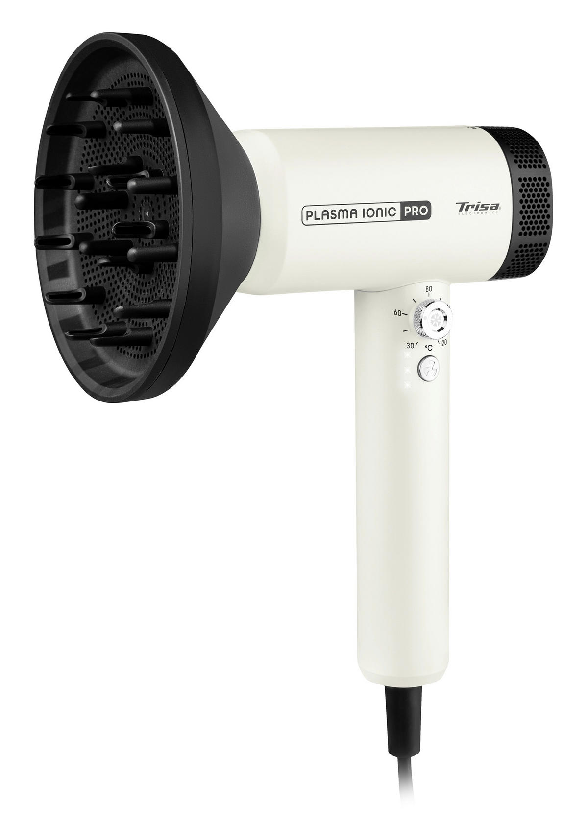 HAARTROCKNER Haartrockner  - Perlmutt/Schwarz, Basics, Kunststoff (25.4/32,2cm) - Trisa Electronics