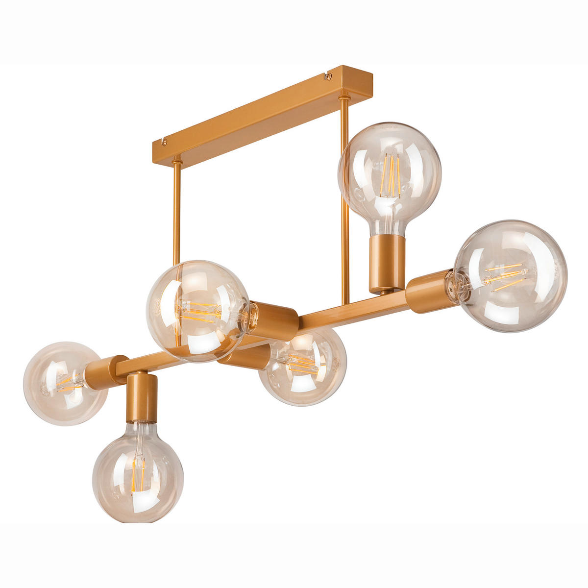 DECKENLEUCHTE    90/39/73 cm  - Goldfarben, Basics, Glas/Metall (90/39/73cm)