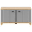 GARDEROBENBANK  in 94/51/38 cm  - Graphitfarben/Eiche Artisan, LIFESTYLE, Holzwerkstoff/Kunststoff (94/51/38cm) - Hom`in