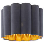 DECKENLEUCHTE  40/32 cm    - Goldfarben/Schwarz, Trend, Kunststoff/Textil (40/32cm) - Novel