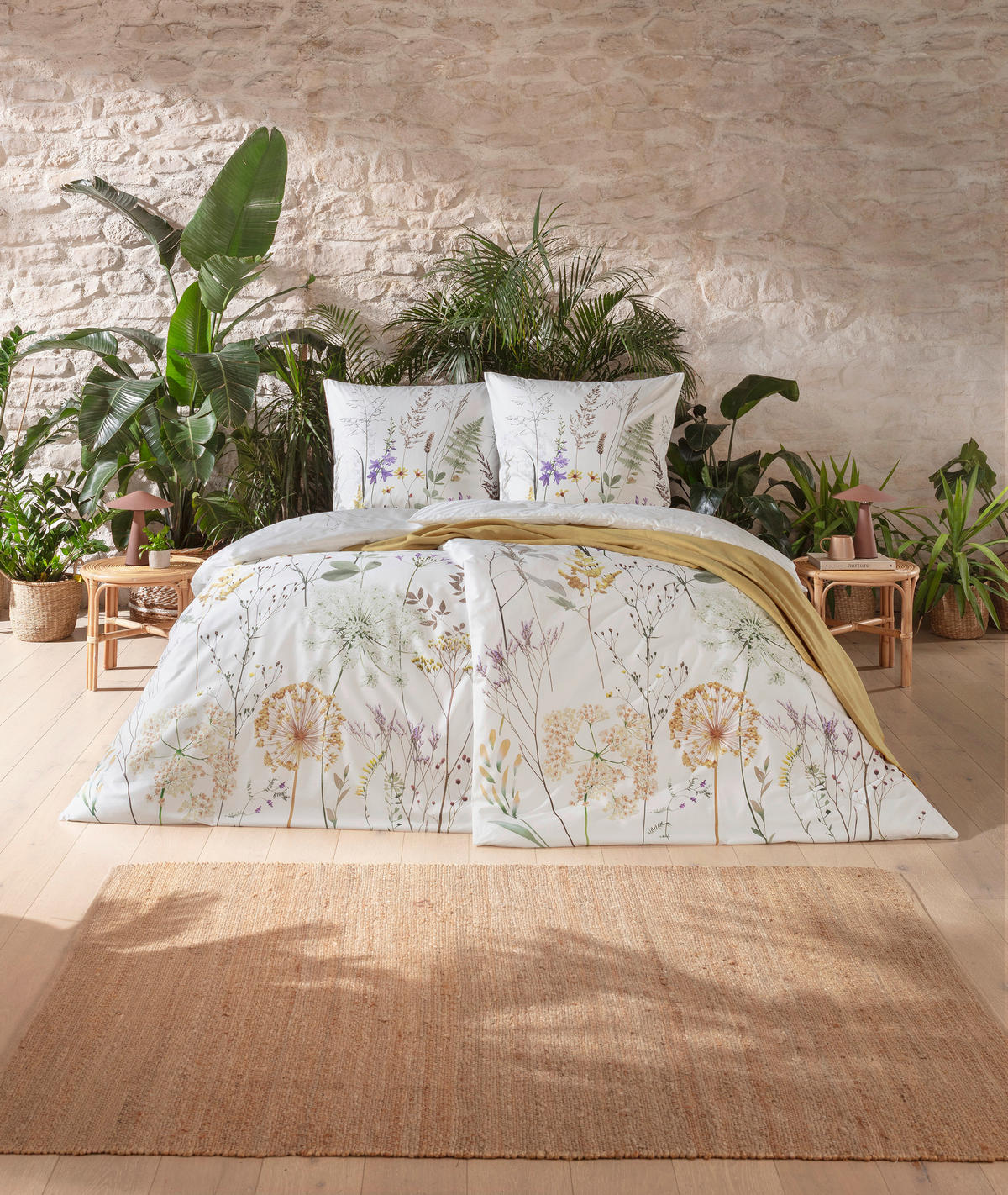 BETTWÄSCHE Natürlich Estella 155/220 cm  - Multicolor, Design, Textil (155/220cm) - Estella