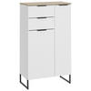 MIDISCHRANK 60/106/32 cm  - Eichefarben/Schwarz, KONVENTIONELL, Holzwerkstoff/Metall (60/106/32cm) - home24